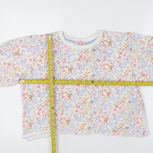 You Are The Club Womens Multicoloured Floral Pullover Sweatshirt M