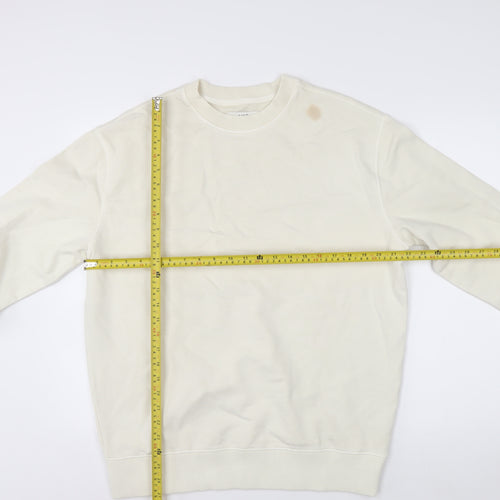 Marks and Spencer Men's Ivory Relaxed Fit Sweatshirt M