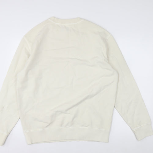 Marks and Spencer Men's Ivory Relaxed Fit Sweatshirt M