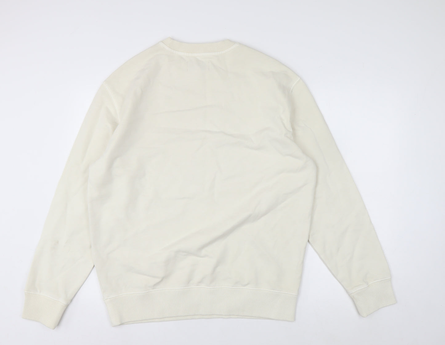 Marks and Spencer Men's Ivory Relaxed Fit Sweatshirt M