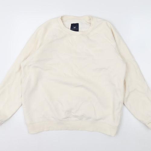 Crew Clothing Company Women’s Ivory Cotton Blend Sweatshirt Size 14