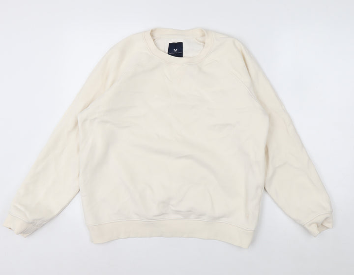 Crew Clothing Company Women’s Ivory Cotton Blend Sweatshirt Size 14