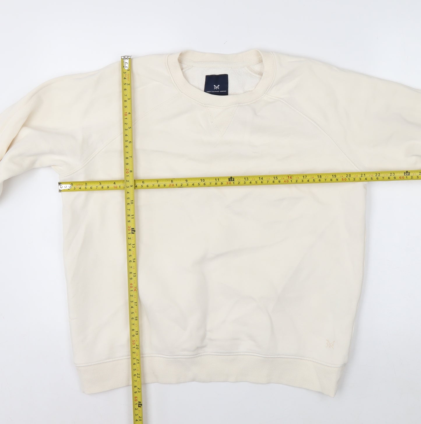 Crew Clothing Company Women’s Ivory Cotton Blend Sweatshirt Size 14