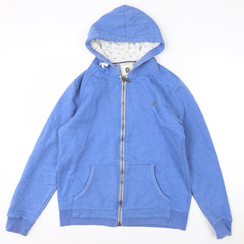 Steel & Jelly Men's Blue Full Zip Hoodie M Cotton Blend