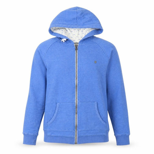 Steel & Jelly Men's Blue Full Zip Hoodie M Cotton Blend