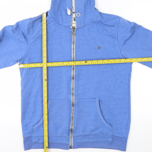 Steel & Jelly Men's Blue Full Zip Hoodie M Cotton Blend