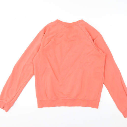 Nike Womens Coral Crew Neck Pullover Sweatshirt XS Cotton Blend