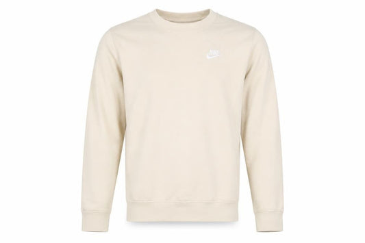 Nike Mens Beige XS Crew Neck Sweatshirt Cotton Blend Fleece