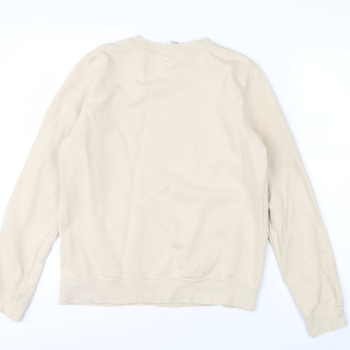 Nike Mens Beige XS Crew Neck Sweatshirt Cotton Blend Fleece