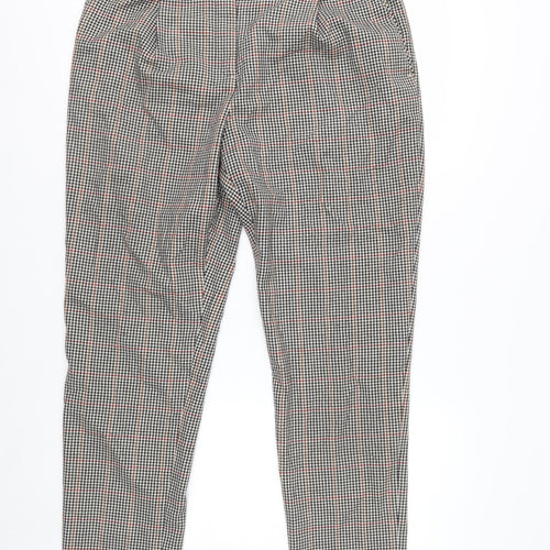 Next Womens Multicoloured Slim Fit Check Trousers Size 12L