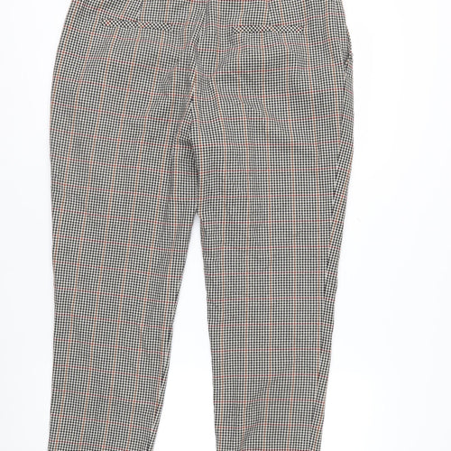 Next Womens Multicoloured Slim Fit Check Trousers Size 12L