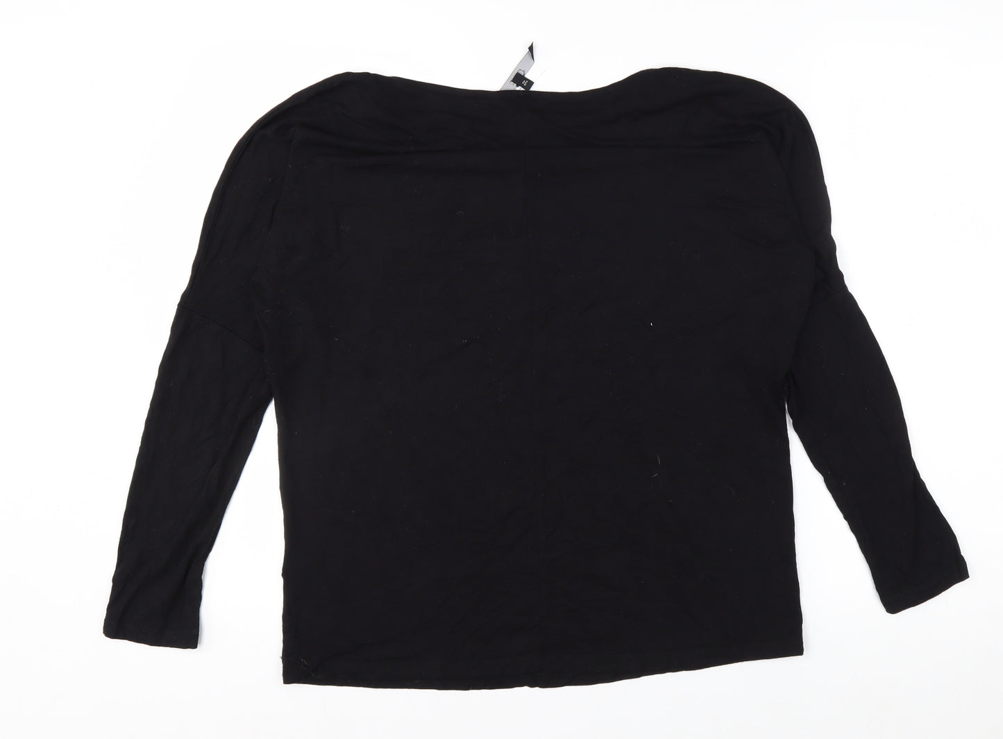 Next Women's Black Star Embroidered Long Sleeve T-Shirt Size 12