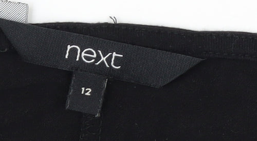 Next Women's Black Star Embroidered Long Sleeve T-Shirt Size 12