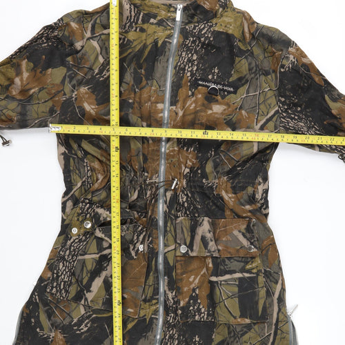 Manière De Voir Womens Camo Green Cotton Parka Jacket Size 12
