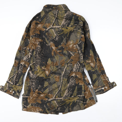 Manière De Voir Womens Camo Green Cotton Parka Jacket Size 12