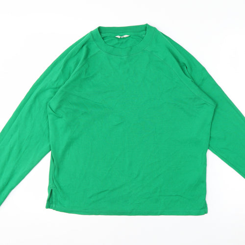 Hush Women's Green XS Long Sleeve Cotton Jersey T-Shirt
