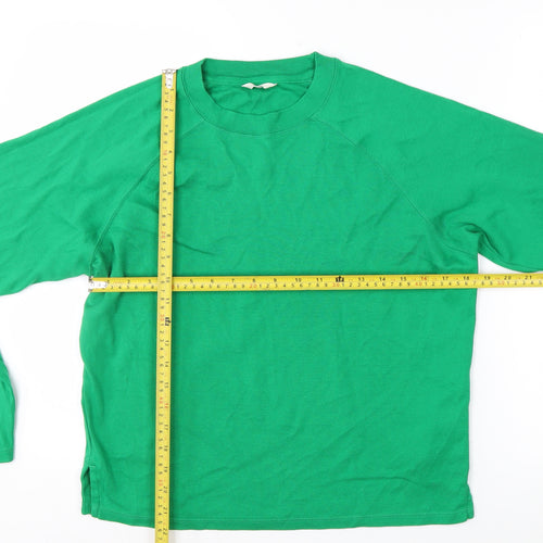 Hush Women's Green XS Long Sleeve Cotton Jersey T-Shirt