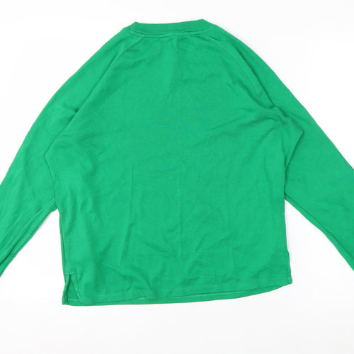 Hush Women's Green XS Long Sleeve Cotton Jersey T-Shirt