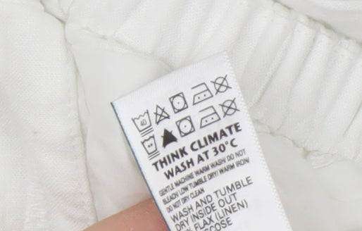 Marks and Spencer Women's White XS Embroidered Linen Bomber Jacket