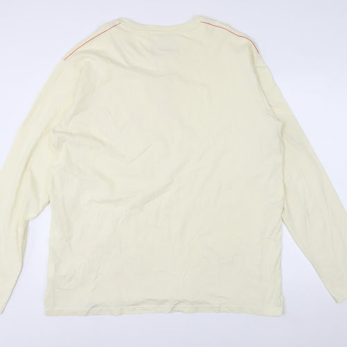 Joe Browns Men's Ivory 2XL Long Sleeve Henley Cotton Top