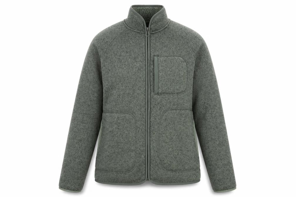 Front view of Marks & Spencer Women’s Green Fleece Zip Jacket, size S