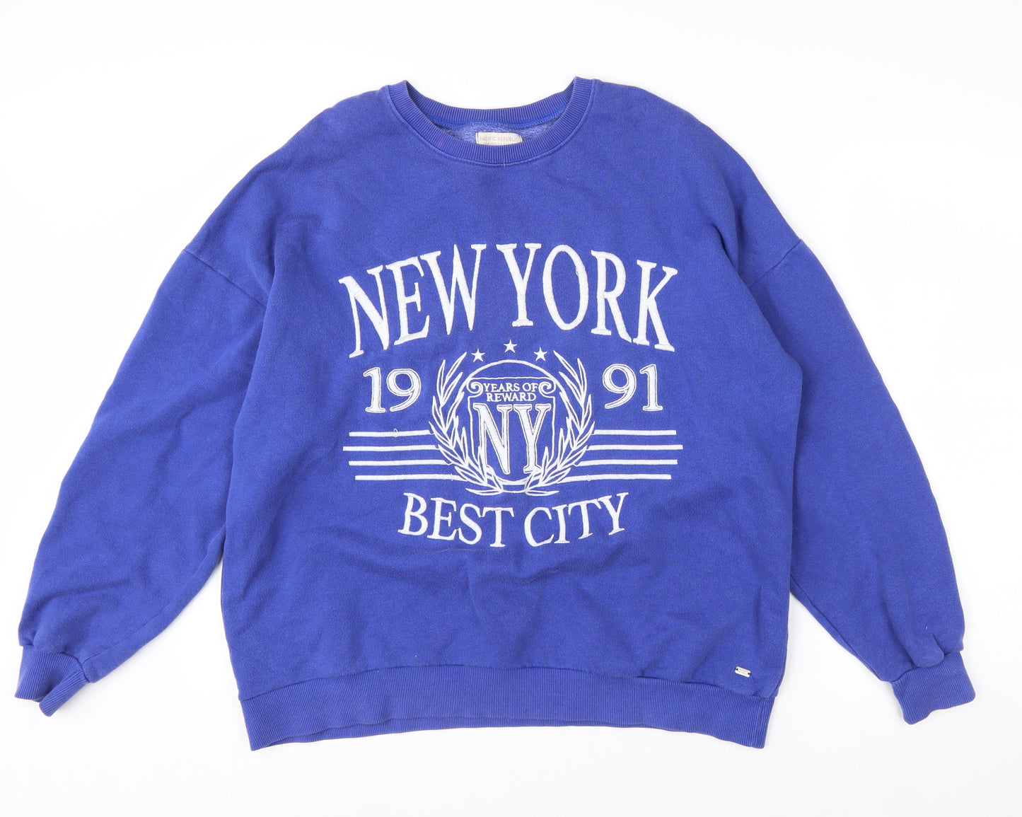 Pull&Bear Pacific Republic Teen Purple New York Print Sweatshirt S