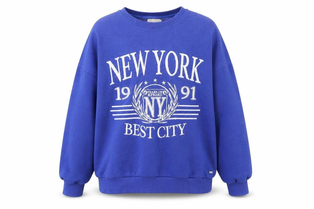 Pull&Bear Pacific Republic Teen Purple New York Print Sweatshirt S