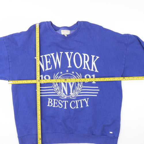 Pull&Bear Pacific Republic Teen Purple New York Print Sweatshirt S