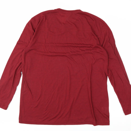 Salomon Men’s Red Long Sleeve Activewear T-Shirt 2XL Regular Fit