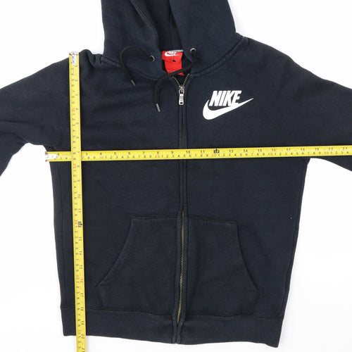 Nike Women's Black Full Zip Hoodie Size S Cotton Blend