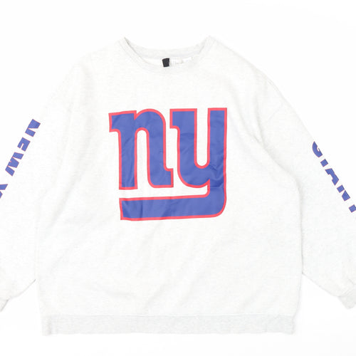 H&M Divided Women's Grey NY Giants Pullover Sweatshirt Size M