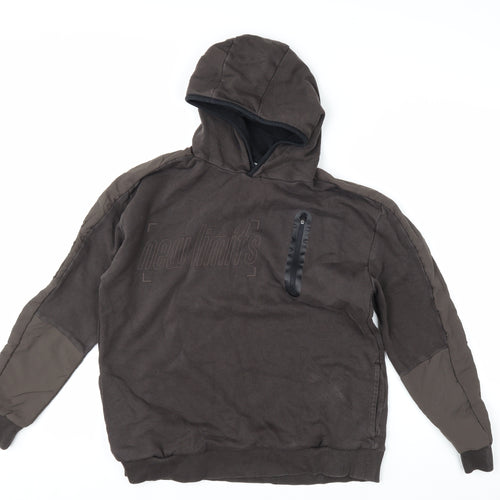 C&A Boys Brown Pullover Hoodie 14 Years Cotton Blend New Limits Design