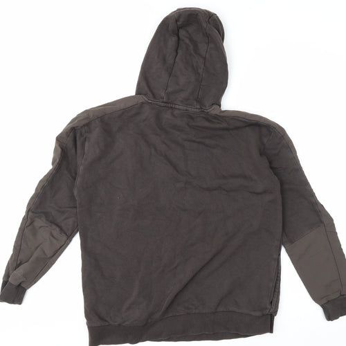 C&A Boys Brown Pullover Hoodie 14 Years Cotton Blend New Limits Design