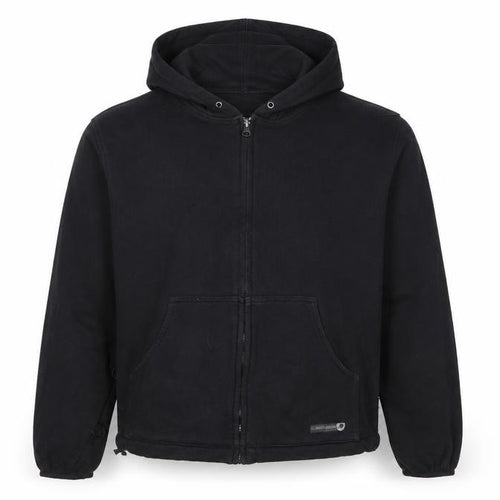 Harley-Davidson Men's Black Full Zip Hoodie M Classic Biker Style