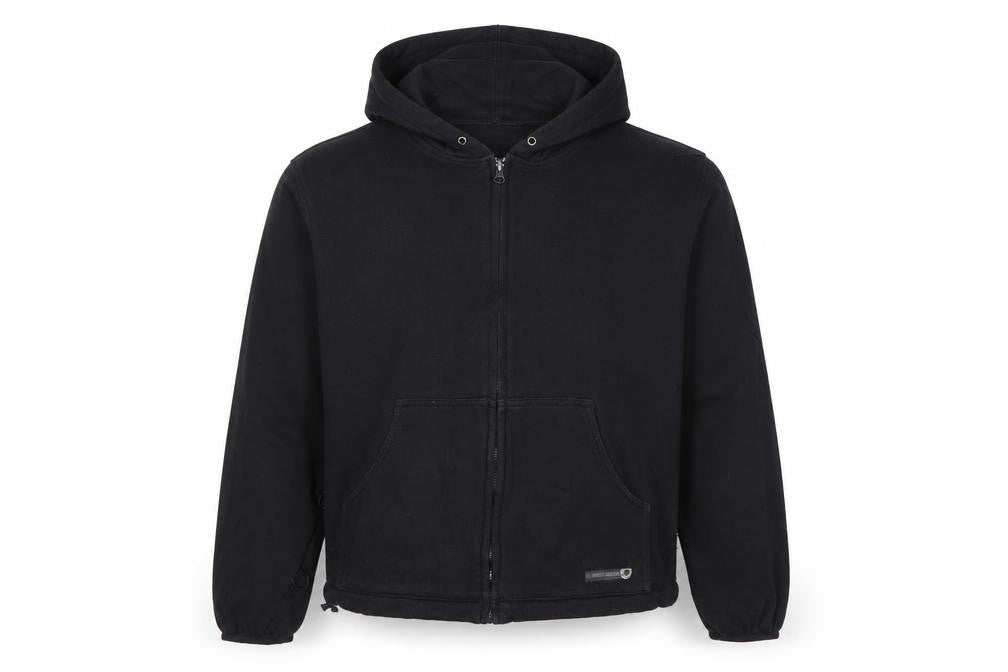 Harley-Davidson Men's Black Full Zip Hoodie M Classic Biker Style