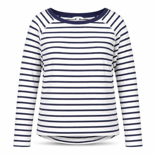 Next Women's Blue Striped Long Sleeve Cotton T-Shirt Size 8