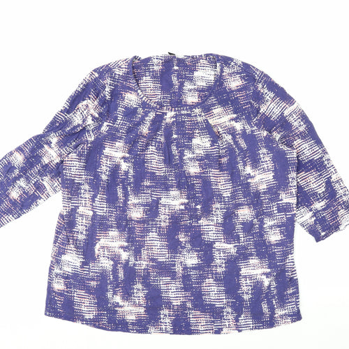 Marks and Spencer Women’s Purple Geometric Tunic Blouse Size 20