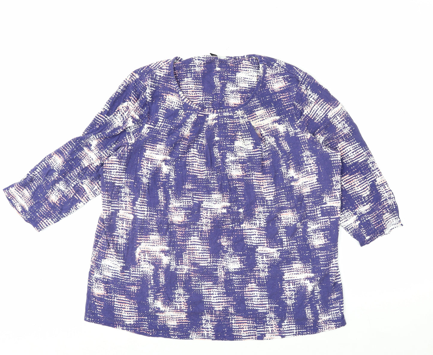 Marks and Spencer Women’s Purple Geometric Tunic Blouse Size 20
