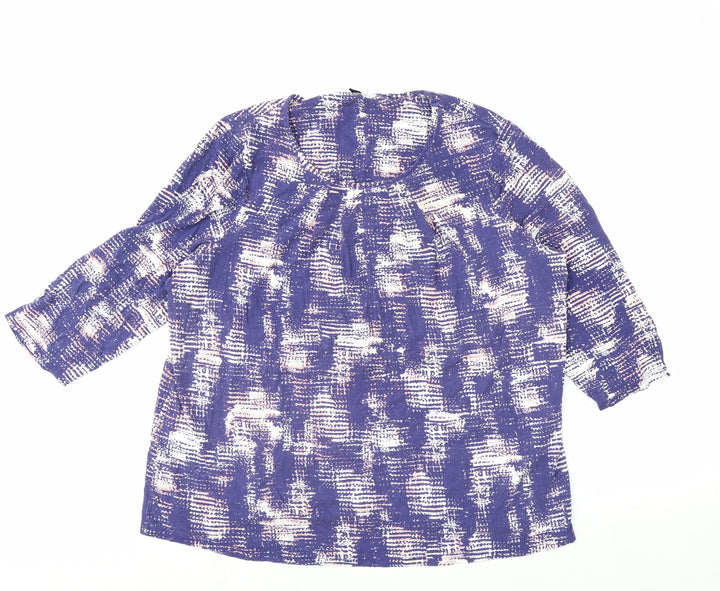 Marks and Spencer Women’s Purple Geometric Tunic Blouse Size 20