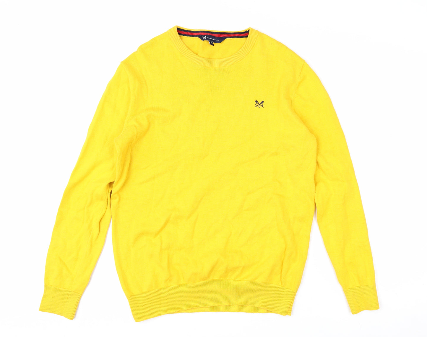 Crew Clothing Company Men's Yellow Cotton Crew Neck Pullover Jumper M