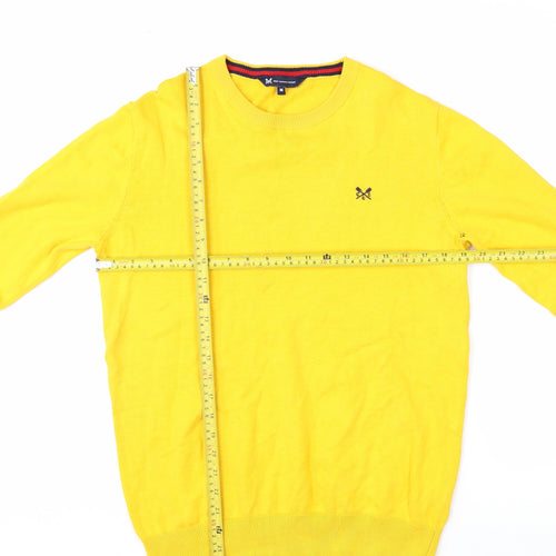 Crew Clothing Company Men's Yellow Cotton Crew Neck Pullover Jumper M
