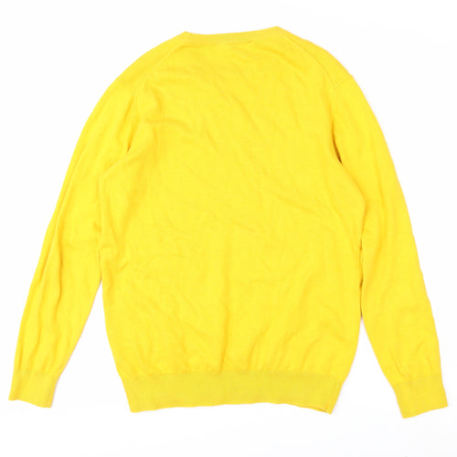 Crew Clothing Company Men's Yellow Cotton Crew Neck Pullover Jumper M
