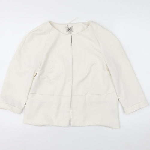 Marks and Spencer Women’s Ivory Textured Blazer Size 10 Regular Fit