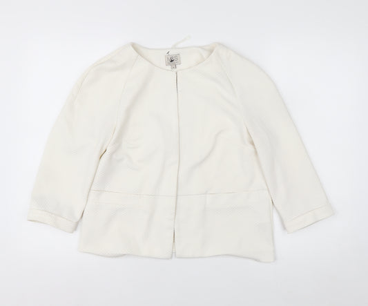 Marks and Spencer Women’s Ivory Textured Blazer Size 10 Regular Fit