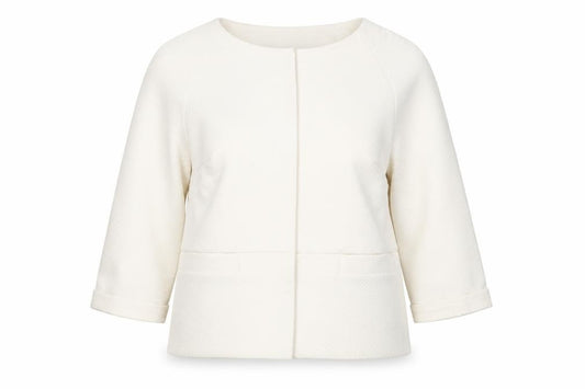 Marks and Spencer Women’s Ivory Textured Blazer Size 10 Regular Fit