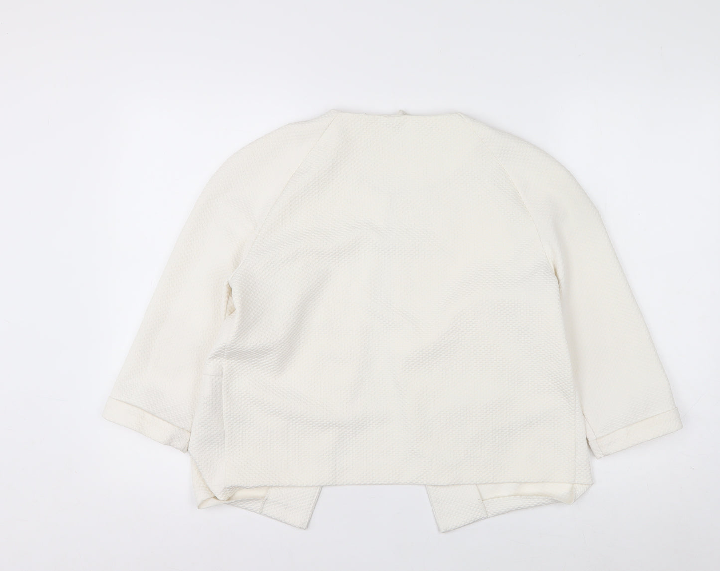 Marks and Spencer Women’s Ivory Textured Blazer Size 10 Regular Fit