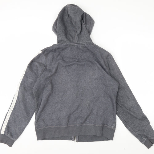 SoulCal & Co Men's Grey Full Zip Hoodie L Lace Trim 1986 Logo