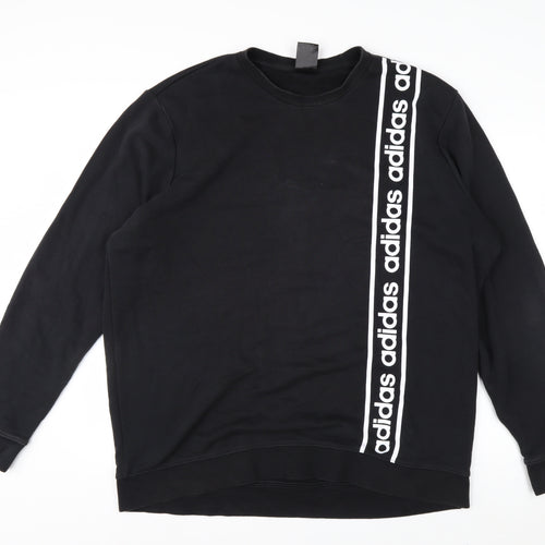 Adidas Men's Black 2XL Pullover Crew Neck Sports Sweatshirt