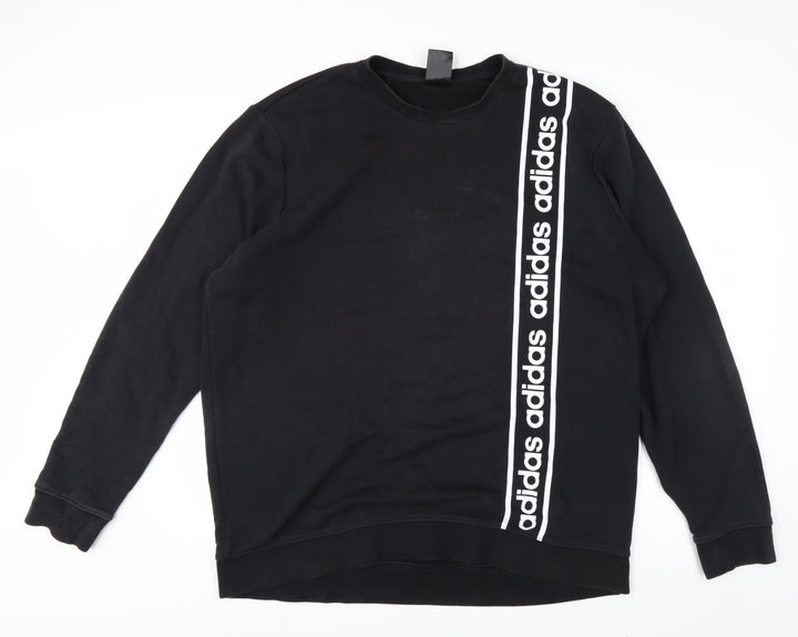 Adidas Men's Black 2XL Pullover Crew Neck Sports Sweatshirt