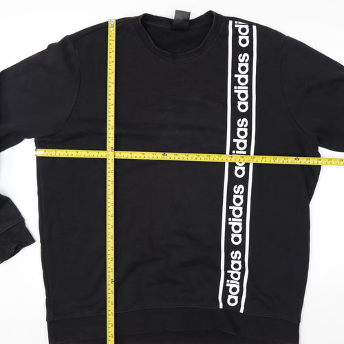 Adidas Men's Black 2XL Pullover Crew Neck Sports Sweatshirt